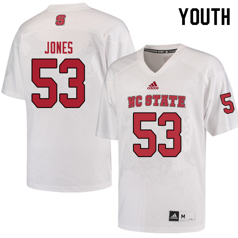 Youth #53 Tyler Jones NC State Wolfpack College Football Jerseys Sale-Red